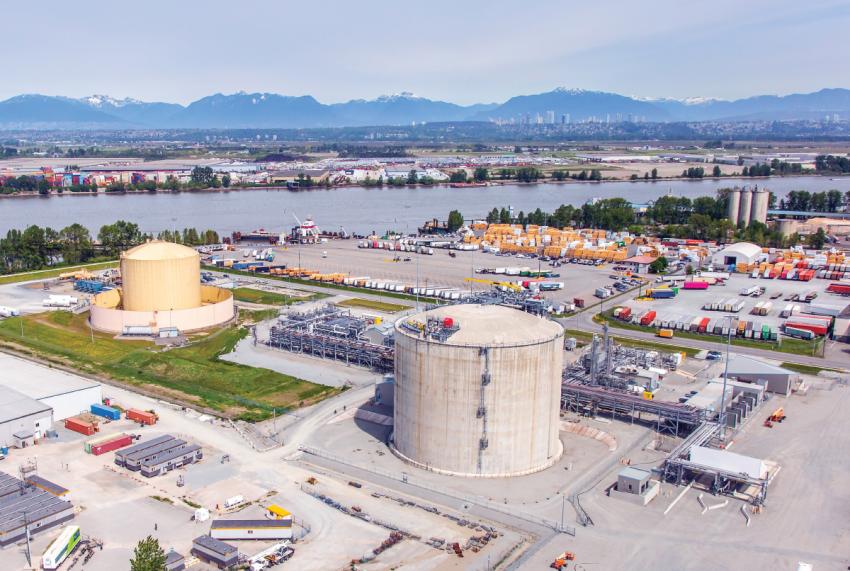 The Tilbury LNG facility in Delta, BC